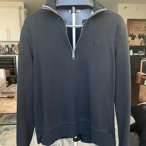 Men’s Burberry Mockneck Quarter-Zip Sweater 100% Cotton